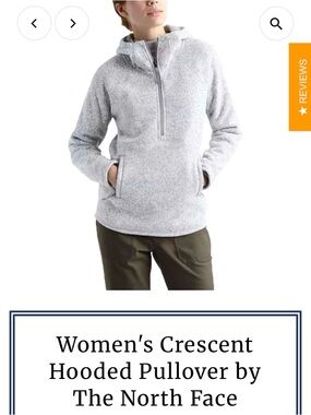 The North Face Women's Crescent Hooded Pullover -dark gray